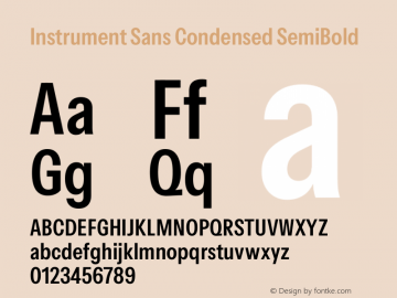 Instrument Sans Condensed SemiBold Version 1.000;gftools[0.9.28]图片样张