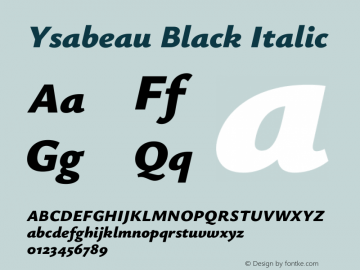 Ysabeau Black Italic Version 2.000;gftools[0.9.27.dev2+g8671c4b]图片样张