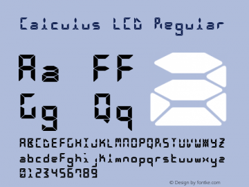 Calculus LCD Regular 001.000图片样张