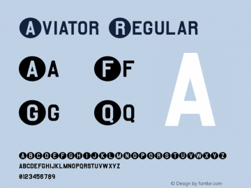 Aviator Regular Converter: Windows Type 1 Installer V1.0d.￿Font: V1.0图片样张