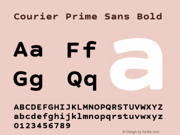 Courier Prime Sans Bold Version 3.020图片样张