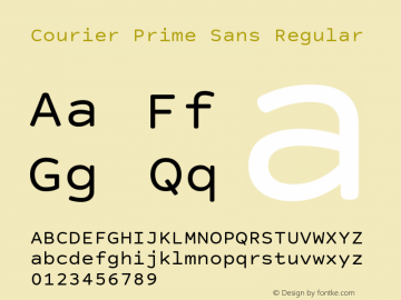 Courier Prime Sans Version 3.020图片样张