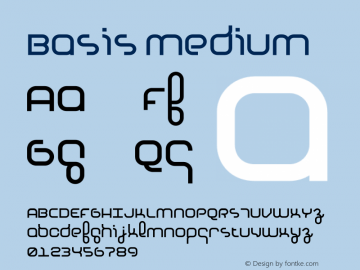 Basis Medium 001.000 Font Sample