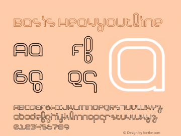 Basis HeavyOutline Macromedia Fontographer 4.1 10/23/2002 Font Sample