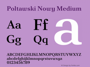 Poltawski Nowy Medium Version 1.001;gftools[0.9.25]图片样张