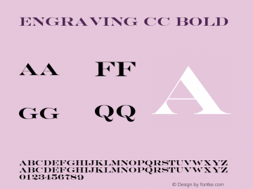 Engraving CC Bold Version 1.000图片样张