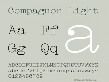 Compagnon Light Version 1.000;PS 001.000;hotconv 1.0.88;makeotf.lib2.5.64775图片样张