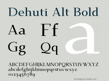 Dehuti Alt Bold Version 1.2图片样张