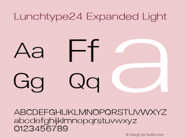 Lunchtype24 Expanded Light Version 1.000图片样张