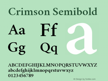 Crimson Semibold Version 0.8图片样张