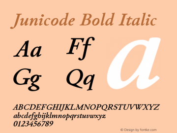 Junicode Bold Italic Version 1.000;PS 1.001;hotconv 16.6.54;makeotf.lib2.5.65590; ttfautohint (v1.6)图片样张