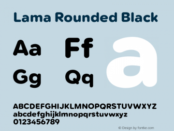 Lama Rounded Black Version 1.000;hotconv 1.0.109;makeotfexe 2.5.65596图片样张