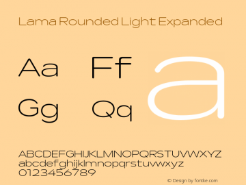 Lama Rounded Light Expanded Version 1.000图片样张