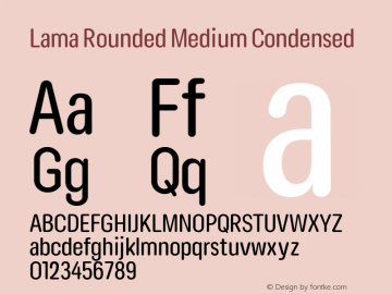 Lama Rounded Medium Condensed Version 1.000图片样张