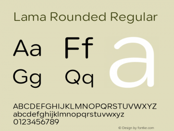 Lama Rounded Regular Version 1.000图片样张