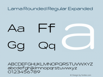 Lama Rounded Regular Expanded Version 1.000图片样张