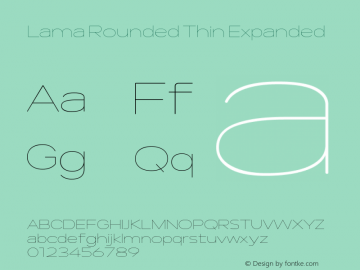 Lama Rounded Thin Expanded Version 1.000图片样张