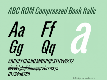 ABC ROM Compressed Book Italic Version 1.000图片样张