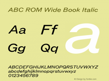 ABC ROM Wide Book Italic Version 1.000图片样张