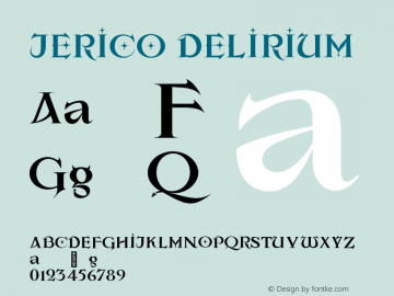 JERICO DELIRIUM Version 1.000;PS 001.000;hotconv 1.0.88;makeotf.lib2.5.64775图片样张