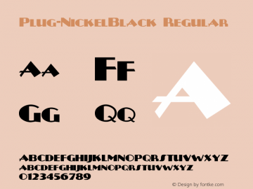 Plug-NickelBlack Converted from e:\nick's~1\PLNB____.TF1 by ALLTYPE图片样张