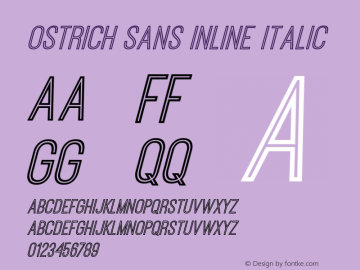 Ostrich Sans Inline Italic Version 1.002;PS 001.002;hotconv 1.0.70;makeotf.lib2.5.58329图片样张