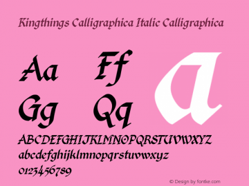 Kingthings Calligraphica Italic Version 1.图片样张
