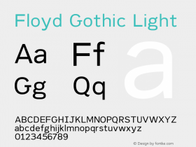 Floyd Gothic Light Version 1.001图片样张