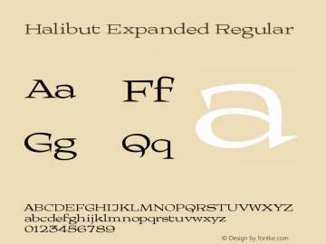 Halibut Expanded Regular Version 3.080 | FøM Fix图片样张