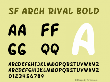 SF Arch Rival Bold ver 1.0; 2000. Freeware.图片样张