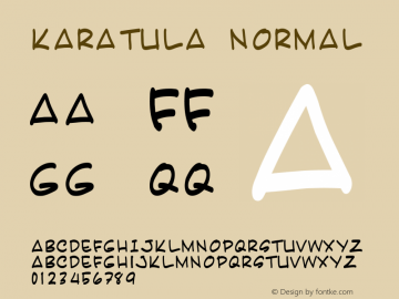 Karatula Normal Macromedia Fontographer 4.1 10/18/2005图片样张