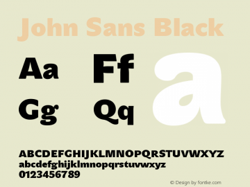 John Sans Black Version 1.000图片样张