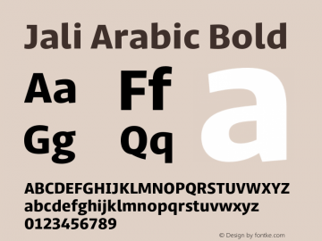 Jali Arabic Bold Version 1.001;hotconv 1.0.109;makeotfexe 2.5.65596图片样张