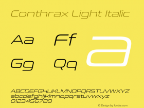 ConthraxLt-Italic Version 1.000图片样张