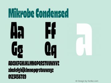 Mikrobe Condensed Version 1.000 | web-ttf图片样张