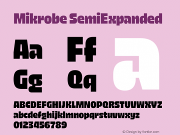 Mikrobe SemiExpanded Version 1.000 | web-ttf图片样张