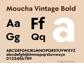 Moucha Vintage Bold Version 1.000图片样张