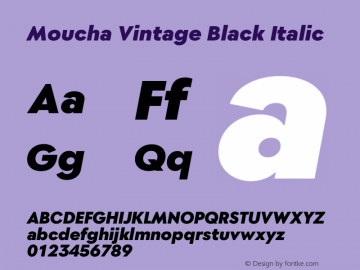 Moucha Vintage Black Italic Version 1.000图片样张