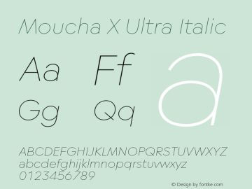 Moucha X Ultra Italic Version 1.000图片样张