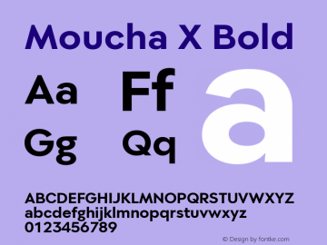 Moucha X Bold Version 1.000图片样张