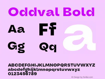 Oddval Bold Version 1.000 | FøM Fix图片样张