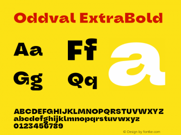Oddval ExtraBold Version 1.000 | FøM Fix图片样张