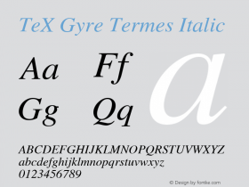 TeXGyreTermes-Italic Version 1.103;PS 1.103;hotconv 1.0.49;makeotf.lib2.0.14853图片样张