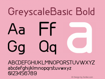 GreyscaleBasic Bold Version 001.000图片样张