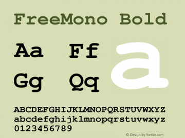 FreeMono Bold Version 0412.2261图片样张