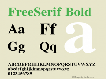 FreeSerif Bold Version 0412.2268图片样张