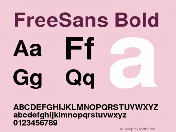 FreeSans Bold Version 0412.2261图片样张