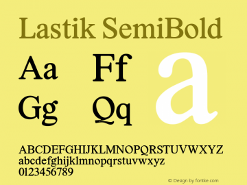 Lastik SemiBold Version 2.000图片样张