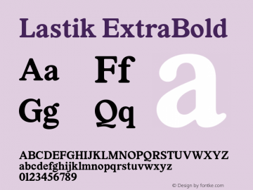 Lastik ExtraBold Version 2.000图片样张