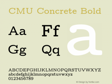 CMU Concrete Bold Version 0.7.0图片样张